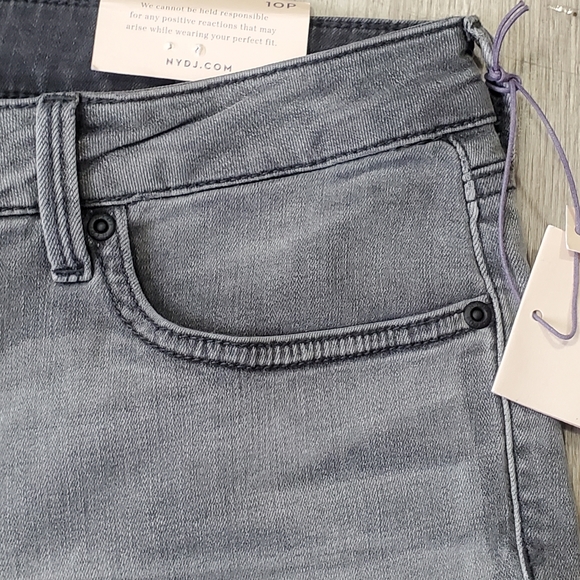 NYDJ Ami Skinny Fit Mid Rise Jeans grey pant Size 10 Petite - Picture 7 of 15